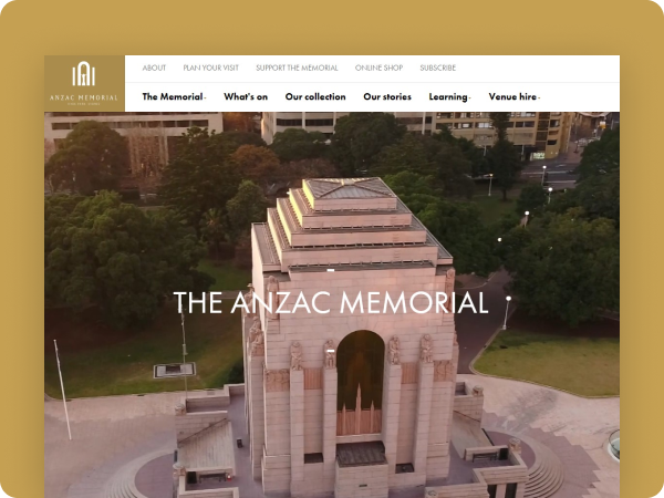 The Anzac Memorials (Drupal Migration) - Kororo (Digital Transformation Company) Portfolio